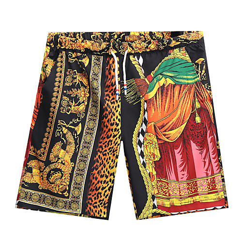 

Men's Casual Daily Holiday Shorts Pants Graphic Knee Length Black