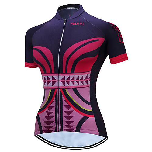 

21Grams Women's Short Sleeve Cycling Jersey Summer Spandex Polyester Black / Red Bike Jersey Top Mountain Bike MTB Road Bike Cycling Quick Dry Moisture Wicking Breathable Sports Clothing Apparel