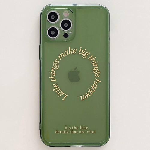 

Phone Case For Apple Back Cover iPhone 12 Pro Max 11 SE 2020 X XR XS Max 8 7 Shockproof Dustproof Word / Phrase TPU