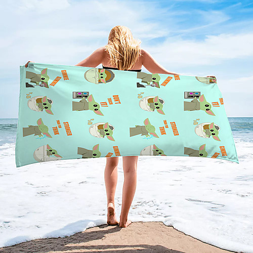 

Multi Purpose Beach Towel,Superfine Fibre Rectangular Colorful Cartoon Patterned Silk Scarf,Sand Free Towel, for Travel, Camping, Pool, Outdoor or Picnic