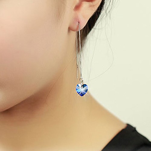 

Women's Drop Earrings Drop Sweet Heart Stylish Earrings Jewelry Blue For Date Festival 1 Pair