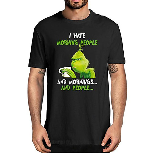 

Men's Unisex Tee T shirt Hot Stamping Graphic Prints Greenty Letter Plus Size Print Short Sleeve Casual Tops Cotton Basic Fashion Designer Big and Tall White Black Wine