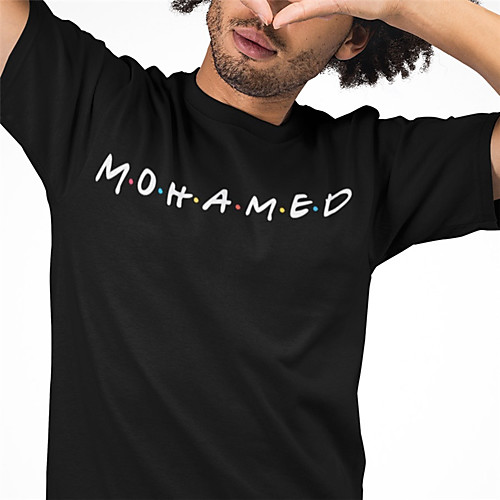 

Men's Unisex Tee T shirt Hot Stamping Graphic Prints Letter Plus Size Print Short Sleeve Casual Tops Cotton Basic Fashion Designer Big and Tall Black