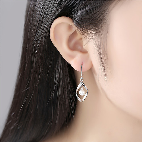 

Women's Hoop Earrings Classic Fashion Romantic Punk Trendy Cute Sweet Earrings Jewelry Silver For Street Gift Date Birthday Festival 1 Pair