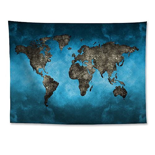 

Wall Tapestry Art Decor Blanket Curtain Hanging Home Bedroom Living Room Decoration Polyester World Map