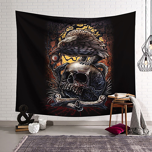 

Wall Tapestry Art Decor Blanket Curtain Hanging Home Bedroom Living Room Decoration Polyester Skull