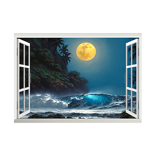 

Fresh cactus ball potted home bedroom living room TV background decoration REMOVABLE STICKER
