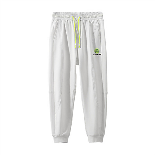 

Men's Chino Chinos Pants Letter White Black Gray