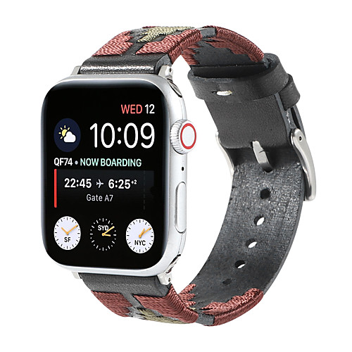 

Smart Watch Band for Apple iWatch 1 pcs Classic Buckle Genuine Leather Replacement Wrist Strap for Apple Watch Series SE / 6/5/4/3/2/1