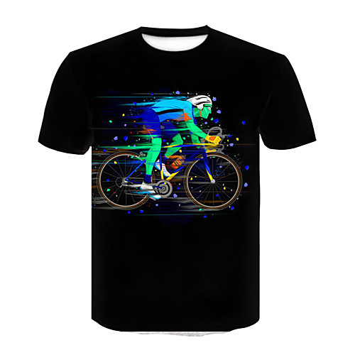 

Men's T shirt 3D Print 3D Rivet Mesh Short Sleeve Casual Tops Black Purple Green