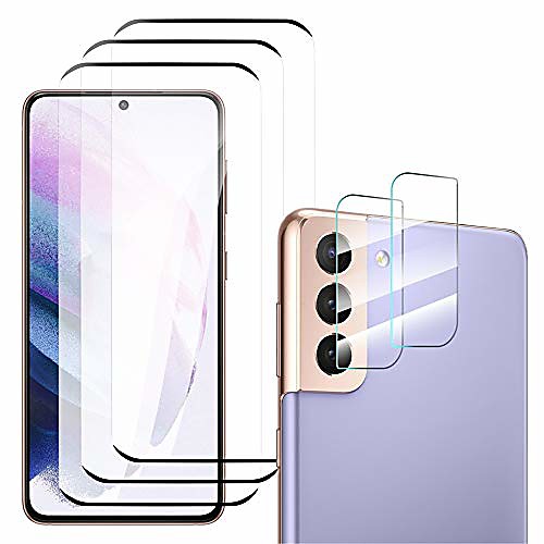 

Phone Screen Protector For SAMSUNG S21 S21 Plus S21 Ultra S20 S20 Plus Tempered Glass 5 pcs High Definition (HD) Scratch Proof Front & Camera Lens Protector Phone Accessory