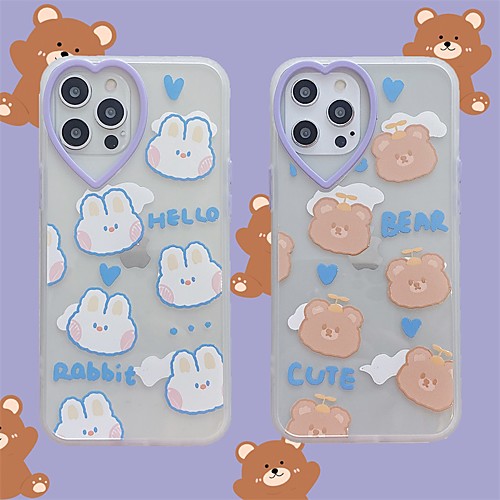 

Phone Case For Apple Back Cover iPhone 12 Pro Max 11 SE 2020 X XR XS Max 8 7 Shockproof Dustproof Cartoon Animal TPU