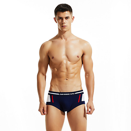 

Men's Shorts Home Shorts Pants Color Block Letter Short Patchwork Deep Blue Red Light gray