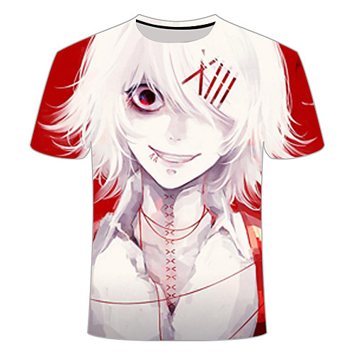 

Inspired by Tokyo Ghoul Cosplay Cosplay Costume T-shirt Polyester / Cotton Blend Print 3D Harajuku Graphic T-shirt For Women's / Men's