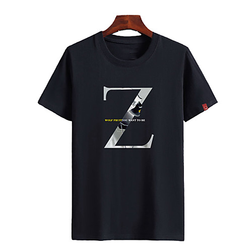 

Men's Unisex Tee T shirt Hot Stamping Graphic Prints Letter Plus Size Print Short Sleeve Casual Tops Cotton Basic Fashion Designer Big and Tall White Black Gray