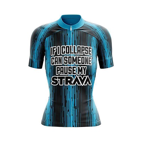

21Grams Women's Short Sleeve Cycling Jersey Summer Spandex Polyester Blue Bike Jersey Top Mountain Bike MTB Road Bike Cycling Quick Dry Moisture Wicking Breathable Sports Clothing Apparel / Stretchy