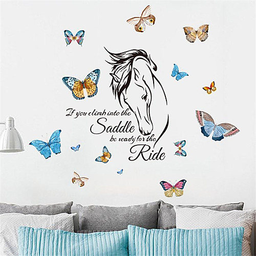 

Butterfly Horse-head Wall Paste Living Room Bedroom Children's Room Background Decoration Wall Paste