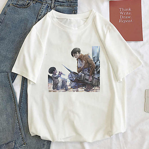

Inspired by Attack on Titan Cosplay Cosplay Costume T-shirt Polyester / Cotton Blend Print Harajuku Graphic Kawaii T-shirt For Women's / Men's