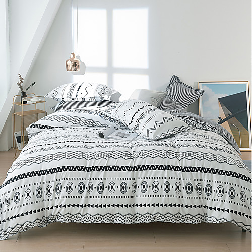 

Duvet Cover Sets 3 Piece Rayon / Polyester Floral / Botanical Rainbow Reactive Print Bohemian Style