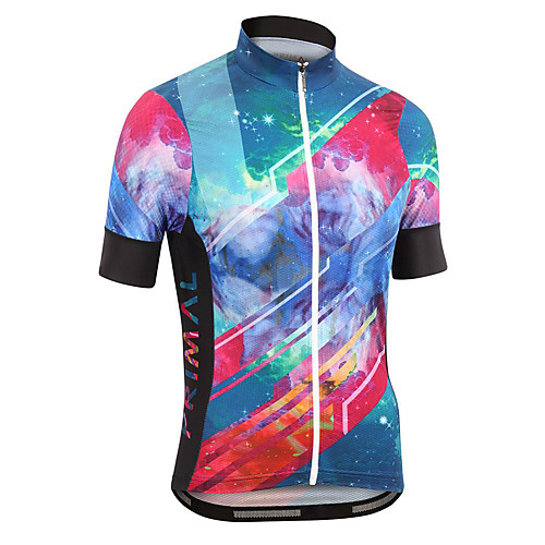 

21Grams Women's Short Sleeve Cycling Jersey Summer Spandex Polyester Blue Galaxy Bike Jersey Top Mountain Bike MTB Road Bike Cycling Quick Dry Moisture Wicking Breathable Sports Clothing Apparel