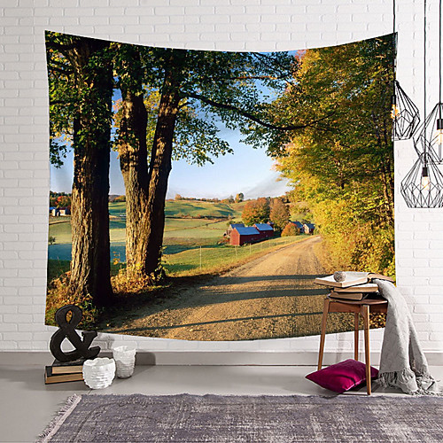 

Landscape Tree Farm Wall Tapestry Art Decor Blanket Curtain Hanging Home Bedroom Living Room Decoration Polyester