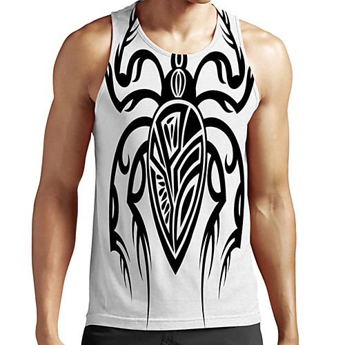 

Men's Unisex Tank Top Undershirt 3D Print Graphic Prints Spider Animal Plus Size Print Sleeveless Casual Tops Basic Fashion Designer Breathable White