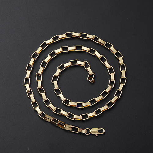 

Women's Men's Chain Necklace Beaded Necklace Classic Precious Fashion Punk Copper Gold Plated Gold 51 cm Necklace Jewelry For Christmas Party Evening Street Festival / Chains