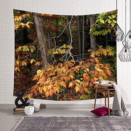 

Leaves Fall Wall Tapestry Art Decor Blanket Curtain Hanging Home Bedroom Living Room Decoration Polyester
