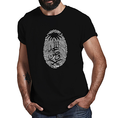 

Men's Unisex Tee T shirt Hot Stamping Graphic Prints Coconut Tree Letter Plus Size Print Short Sleeve Casual Tops Cotton Basic Fashion Designer Big and Tall Black