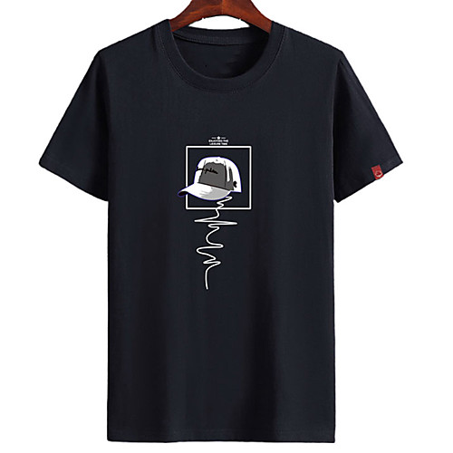 

Men's Unisex Tee T shirt Hot Stamping Graphic Prints Plus Size Print Short Sleeve Casual Tops Cotton Basic Fashion Designer Big and Tall White Black Dark Gray