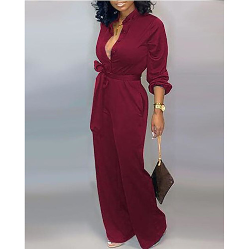 

cross-border 2020 european and american women's clothing amazon color-blocking long-sleeved jumpsuit autumn and winter foreign trade best selling women's clothing