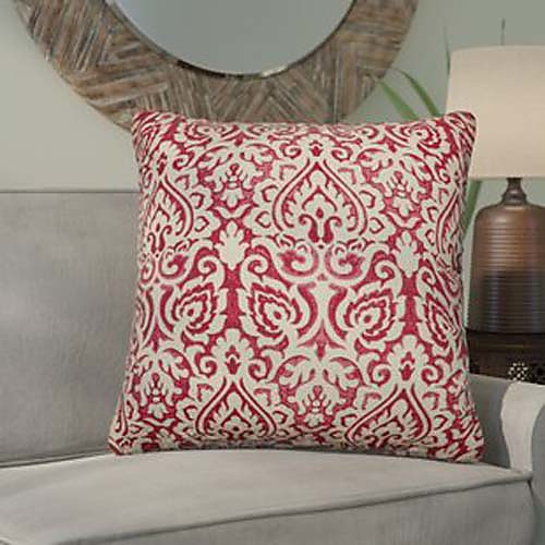

Boho Red Double Side Cushion Cover 1PC Soft Decorative Square Pillowcase for Sofa bedroom Car Chair Superior Quality Outdoor Cushion Patio Throw Pillow Covers for Garden Farmhouse Bench Couch
