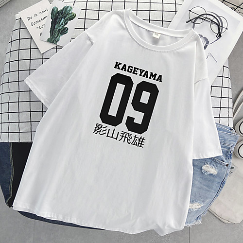 

Inspired by Haikyuu Cosplay Cosplay Costume T-shirt Polyester / Cotton Blend Print T-shirt For Women's / Men's
