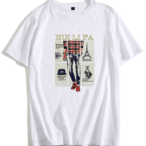 

Men's Unisex Tee T shirt Hot Stamping Graphic Prints Human Plus Size Short Sleeve Casual Tops 100% Cotton Basic Vintage Designer Big and Tall White Black Blushing Pink