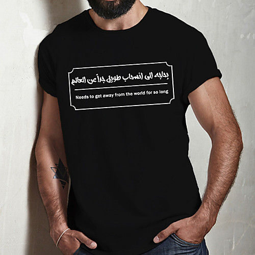 

Men's Unisex Tee T shirt Hot Stamping Graphic Prints Letter Plus Size Print Short Sleeve Casual Tops Cotton Basic Fashion Designer Big and Tall Black