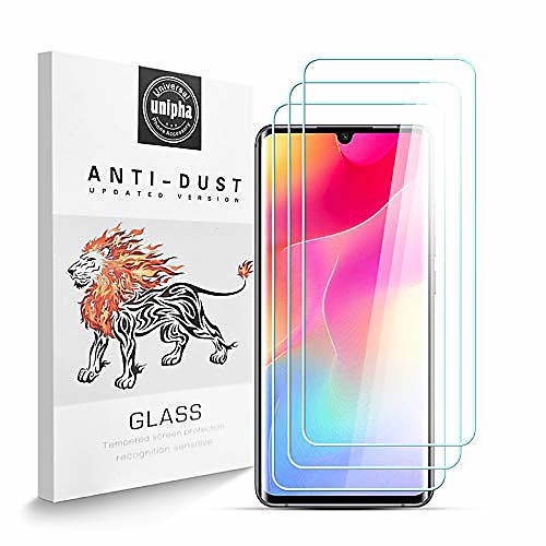 

zidwzidwei tempered glass protective film for xiaomi mi note 10 lite, 9h hardness tempered glass, anti-scratch, easy installation, shatterproof screen protector for xiaomi mi note 10 lite [3 pieces]