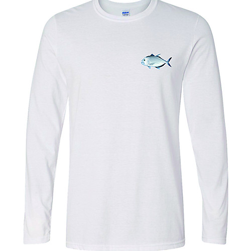 

CAWANFLY Men's Fishing Shirt Outdoor Long Sleeve UPF50 Quick Dry Breathable Sweat wicking Top Autumn / Fall Spring Summer Athleisure Fishing Camping & Hiking White / Micro-elastic / Animal