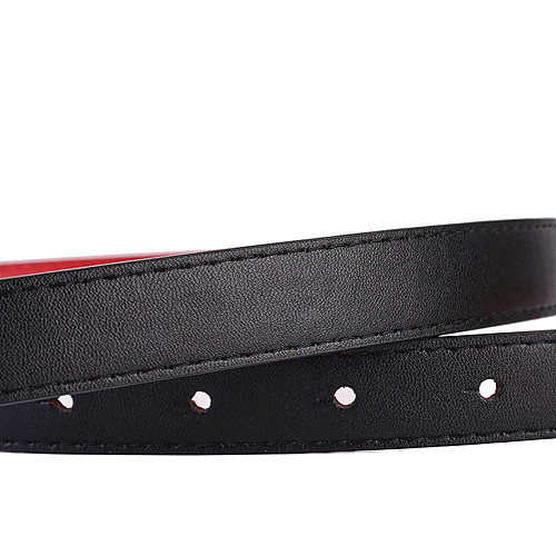 

spring and summer new style leather thin belt korean version of all-match smooth buckle decoration jeans belt ladies cowhide belt wholesale