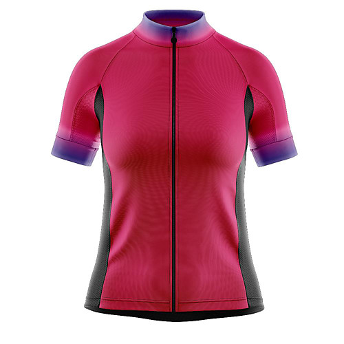 

21Grams Women's Short Sleeve Cycling Jersey Summer Spandex Polyester Red Patchwork Bike Jersey Top Mountain Bike MTB Road Bike Cycling Quick Dry Moisture Wicking Breathable Sports Clothing Apparel