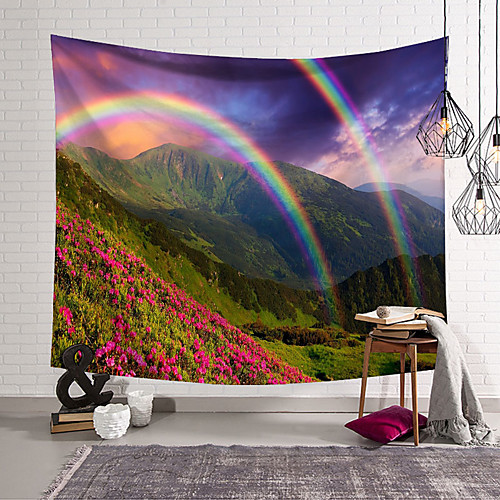 

Rainbow Wall Tapestry Art Decor Blanket Curtain Hanging Home Bedroom Living Room Decoration Polyester