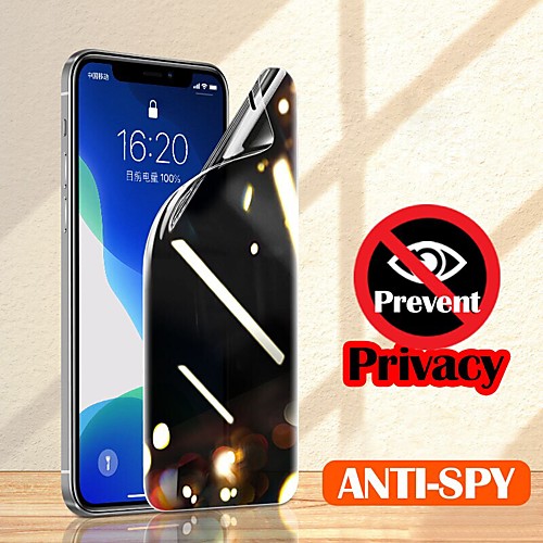 

Phone Screen Protector For Apple iPhone 12 Pro Max 11 SE 2020 X XR XS Max 8 7 S21 S21 Plus S21 Ultra P40 TPU Hydrogel 3 pcs Ultra Thin Scratch Proof Privacy Anti-Spy Front Screen Protector Phone