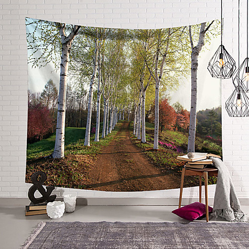 

Landscape Forest Road Wall Tapestry Art Decor Blanket Curtain Hanging Home Bedroom Living Room Decoration Polyester