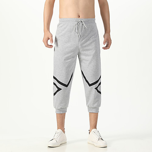 

Men's Sports & Outdoors Casual / Sporty Active Chinos Pants Color Block Black Light gray Dark Gray