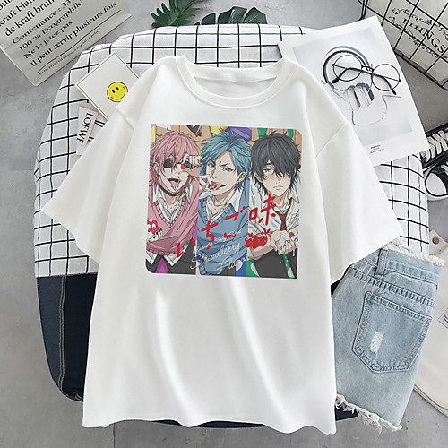 

Inspired by Yarichin Club Cosplay Cosplay Costume T-shirt Polyester / Cotton Blend Print Harajuku Graphic Kawaii T-shirt For Women's / Men's