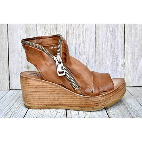 

Women's Sandals Wedge Sandals Platform Sandals Wedge Heel Peep Toe Booties Ankle Boots PU Buckle Solid Colored Blue Green Brown