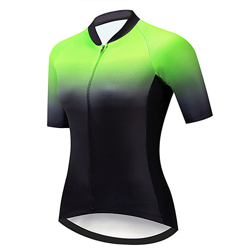 

21Grams Women's Short Sleeve Cycling Jersey Summer Spandex Polyester Green / Black Gradient Bike Jersey Top Mountain Bike MTB Road Bike Cycling Quick Dry Moisture Wicking Breathable Sports Clothing