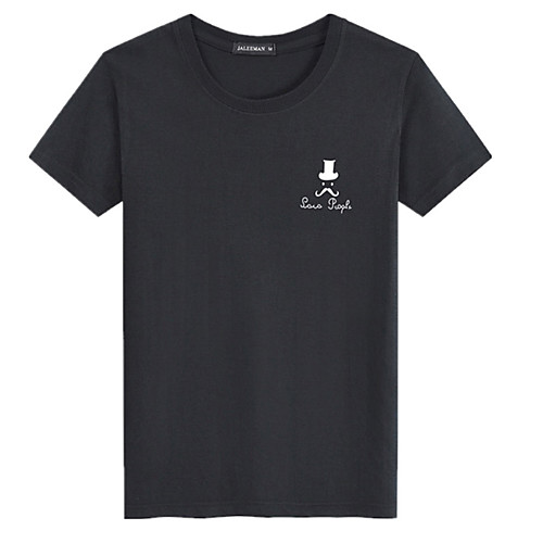 

Men's Unisex Tee T shirt Hot Stamping Graphic Prints Letter Plus Size Print Short Sleeve Casual Tops Cotton Basic Fashion Designer Big and Tall White Black Light gray
