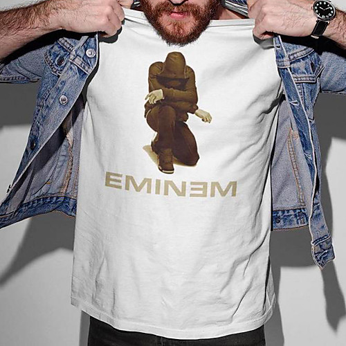 

Men's Unisex Tee T shirt Hot Stamping Graphic Prints Human Plus Size Print Short Sleeve Casual Tops Cotton Basic Fashion Designer Big and Tall White
