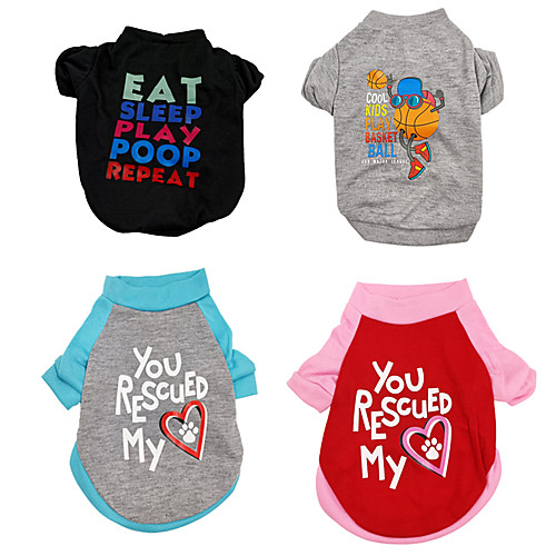 

Dog Cat T-shirts Puppy Clothes Dog clothes Word / Phrase Letter & Number Slogan Princess Cute Sweet Traveling Casual / Daily Dog Clothes Puppy Clothes Dog Outfits Breathable Black Red Blue Costume