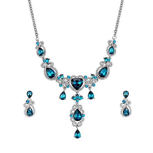 

Women's Bridal Jewelry Sets Sweet Earrings Jewelry Dark Blue For Party Evening Gift Formal Prom Festival 1 set